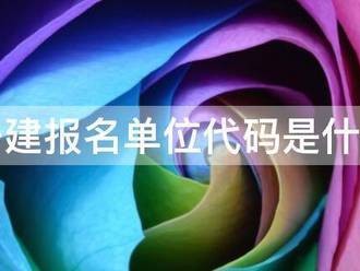 一建報(bào)名單位代碼是什么