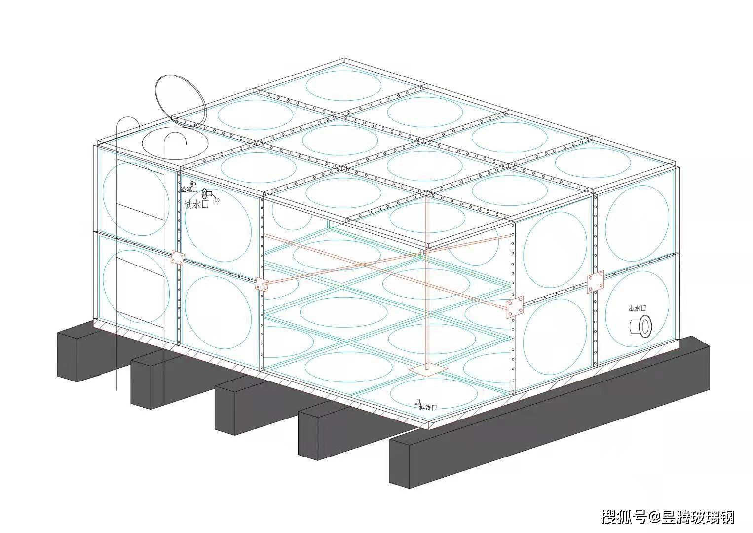 水箱圖紙?jiān)趺幢磉_(dá)一個(gè)面沒有蓋,水箱圖紙  第1張