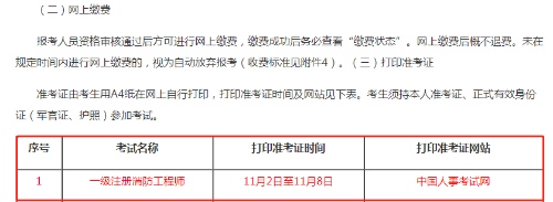 一級消防工程師準考證打印,一級消防工程師準考證打印官網  第1張