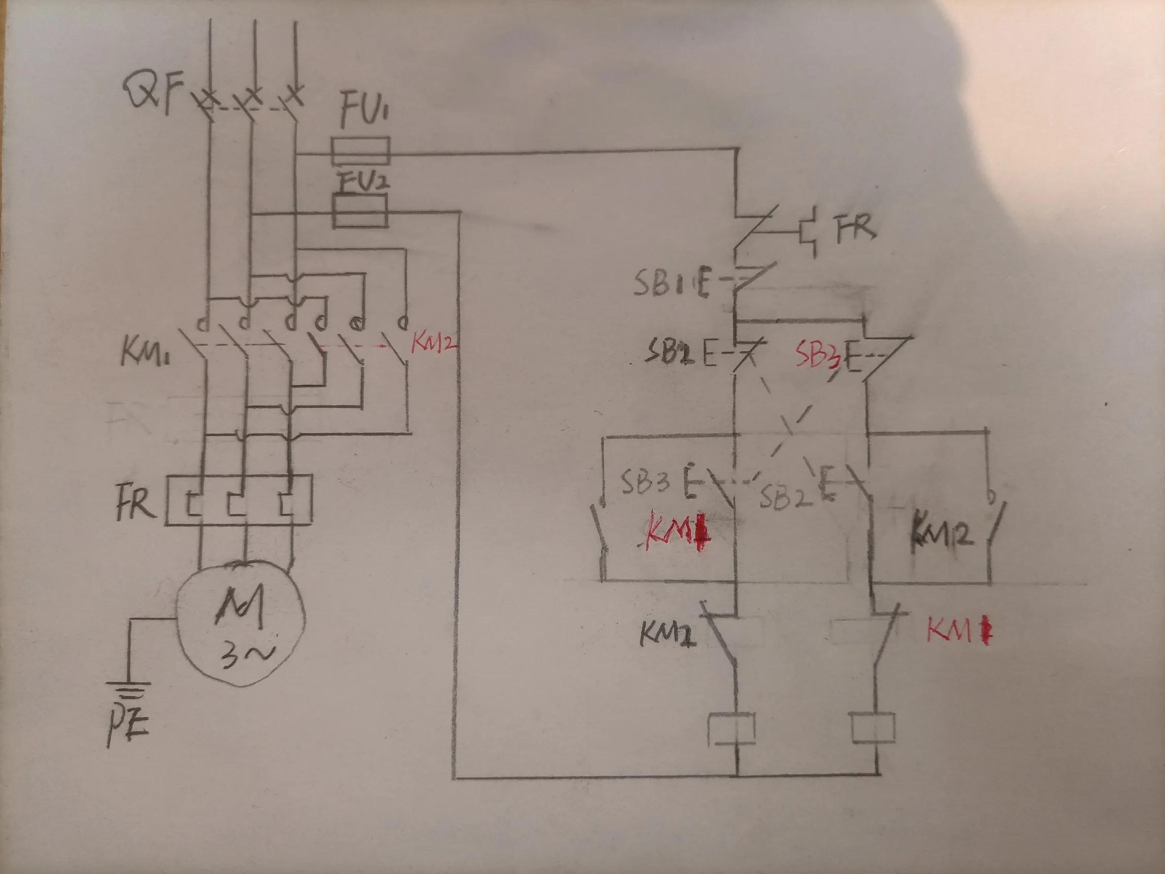 兩相交流電機正反轉(zhuǎn)電路圖,電機正反轉(zhuǎn)電路圖  第1張